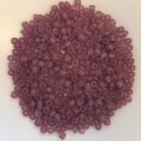 Chinese Seed Beads Size 6 Matte Amethyst 25gm Bag
