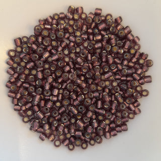 Chinese Seed Beads Size 6 Transparent Amethyst 25gm Bag