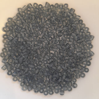 Chinese Seed Beads Size 6 Transparent Grey 25gm Bag