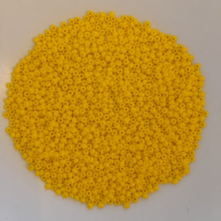 Japanese Seed Beads Size 11 Opaque Yellow 7.5gm Bag