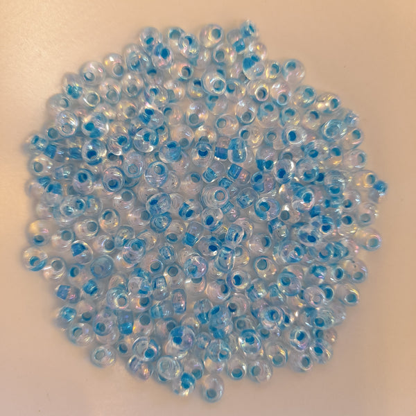 Miyuki Magatama Beads 4mm Aqua Crystal AB 7.5gm Bag