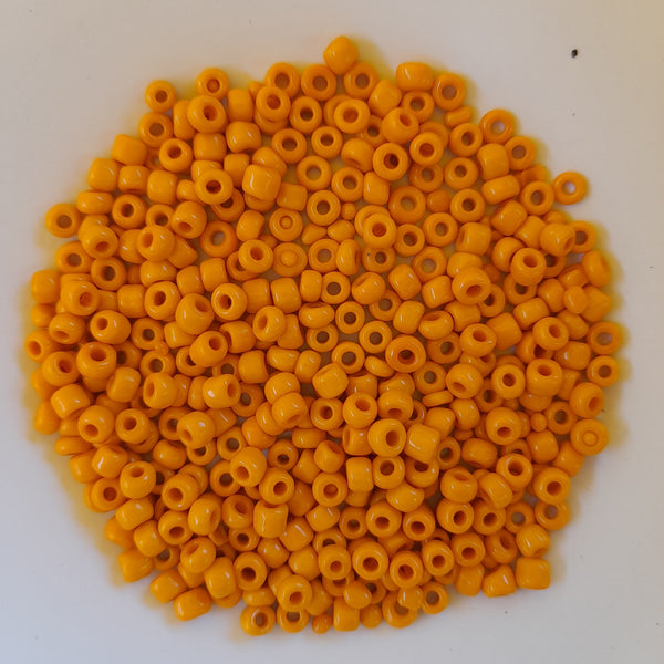 Chinese Seed Beads Size 6 Dark Orange 25gm Bag
