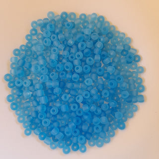 Chinese Seed Beads Size 6 Matte Sky Blue 25gm Bag