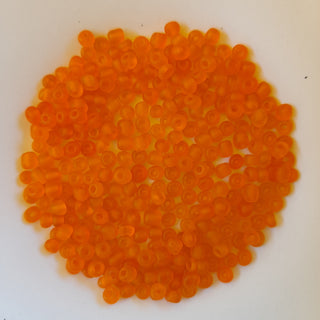 Chinese Seed Beads Size 6 Matte Orange 25gm Bag