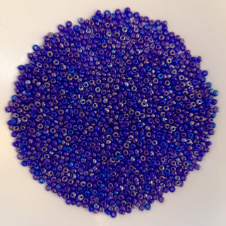 Japanese Seed Beads Size 11 Dark Sapphire AB 7.5gm Bag