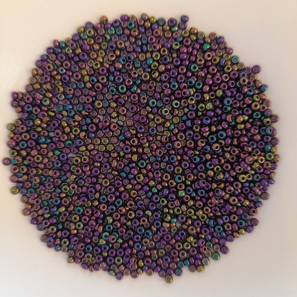 Japanese Seed Beads Size 11 Purple Iris 7.5gm Bag