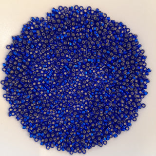 Japanese Seed Beads Size 11 Silver Lined Dark Blue 7.5gm Bag