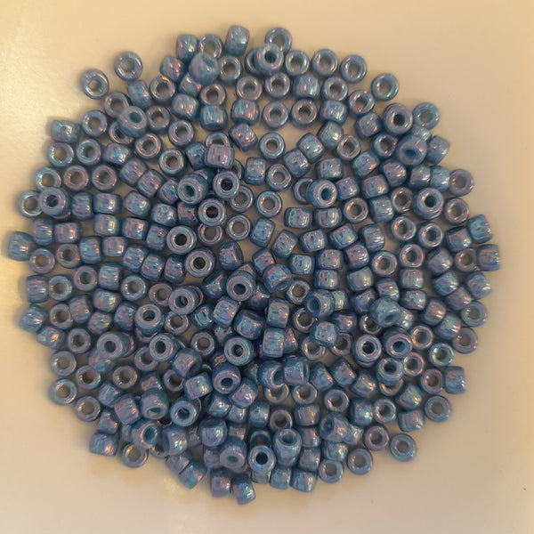 Japanese Seed Beads Size 6 Turquoise Blue Nebula 7.5gm Bag