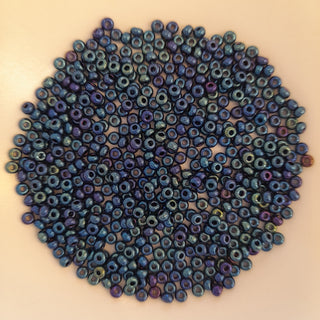 Japanese Seed Beads Size 8 Blue Iris 7.5gm Bag