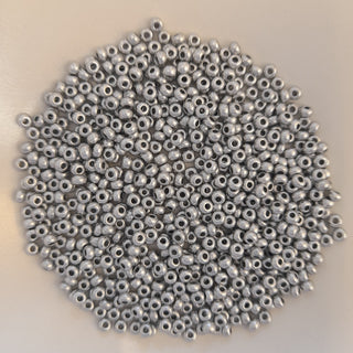 Japanese Seed Beads Size 8 Bright Silver 7.5gm Bag
