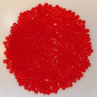 Japanese Seed Beads Size 8 Transparent Light Ruby 7.5gm Bag