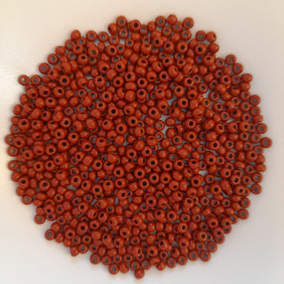Japanese Seed Beads Size 8 Opaque Red Brown 7.5gm Bag