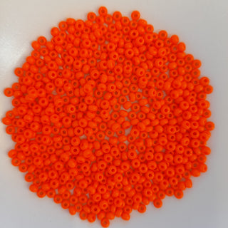 Japanese Seed Beads Size 8 Bright Orange 7.5gm Bag