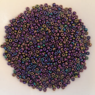 Japanese Seed Beads Size 8 Purple Iris 7.5gm Bag