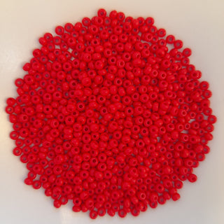 Japanese Seed Beads Size 8 Red 7.5gm Bag