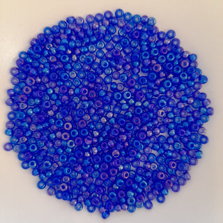 Japanese Seed Beads Size 8 Sapphire AB 7.5gm Bag