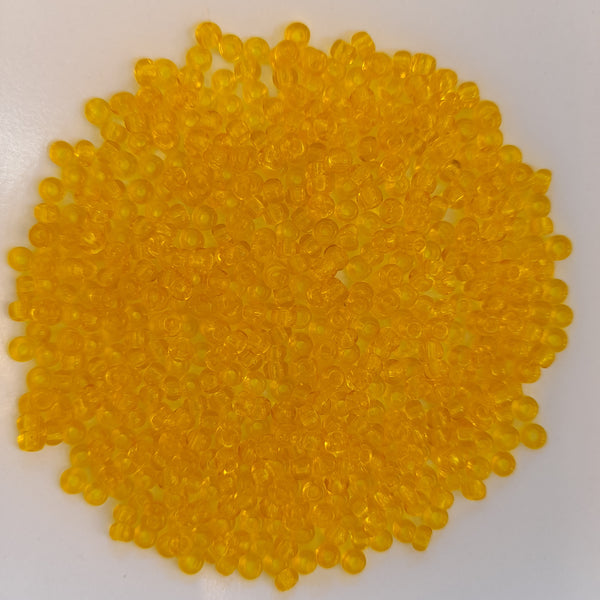 Japanese Seed Beads Size 8 Transparent Yellow 7.5gm Bag
