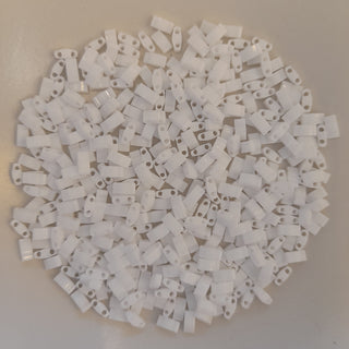 Miyuki Half Tila Beads Opaque White 7.5gm Bag
