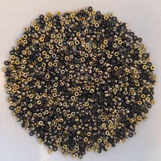 Miyuki Seed Beads Size 11 Black Amber Gold 7.5gm Bag