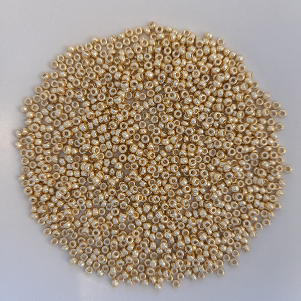 Miyuki Seed Beads Size 11 Duracoat Galvanised Pale Gold 7.5gm Bag