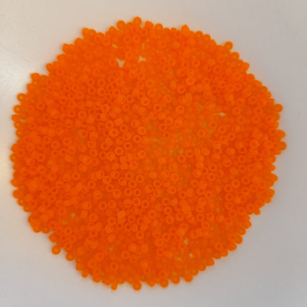 Miyuki Seed Beads Size 11 Matte Transparent Orange 7.5gm Bag
