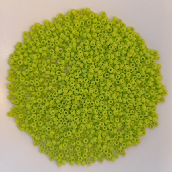 Miyuki Seed Beads Size 11 Opaque Chartreuse 7.5gm Bag