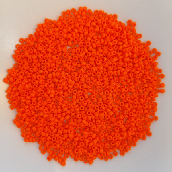 Miyuki Seed Beads Size 11 Opaque Orange 7.5gm Bag