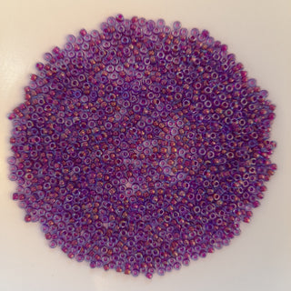 Miyuki Seed Beads Size 11 Purple Lined Aqua 7.5gm Bag