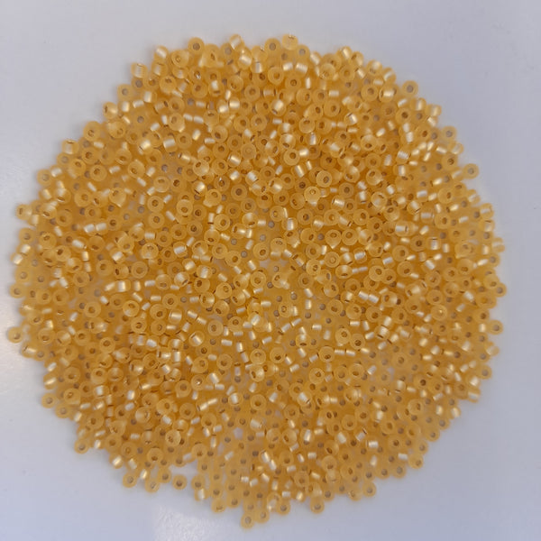 Miyuki Seed Beads Size 11 Silver Lined Matte Gold 7.5gm Bag