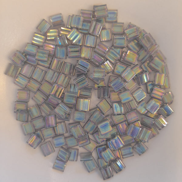 Miyuki Tila Beads Grey Rainbow Lustre 7.5gm Bag
