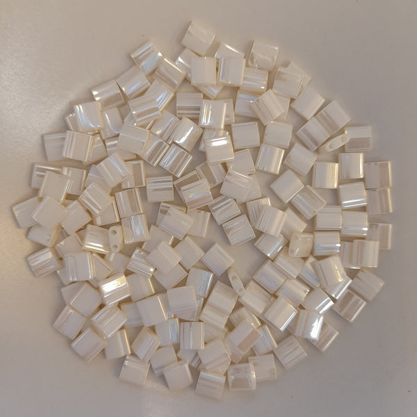 Miyuki Tila Beads Ivory Pearl Ceylon 7.5gm Bag