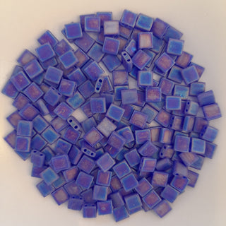 Miyuki Tila Beads Matte Transparent Cobalt AB 7.5gm Bag