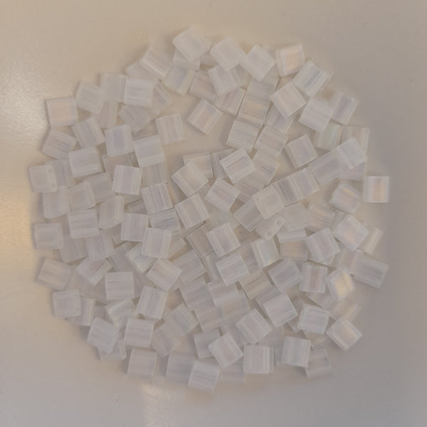 Miyuki Tila Beads Matte Transparent Crystal 7.5gm Bag