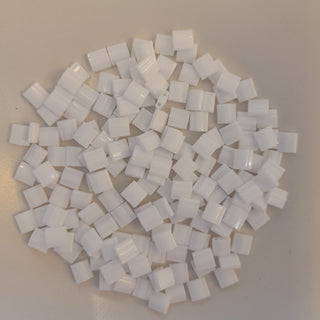 Miyuki Tila Beads Opaque White 7.5gm Bag
