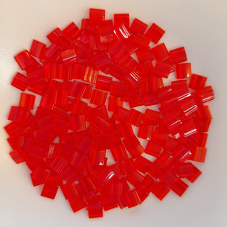 Miyuki Tila Beads Transparent Red 7.5gm Bag