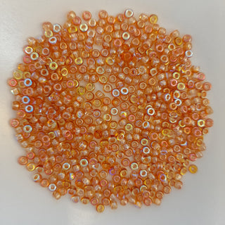 Miyuki Seed Beads Size 8 Crystal Orange Rainbow 7.5gm Bag