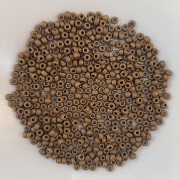 Miyuki Seed Beads Size 8 Matte Metallic Dark Bronze 7.5gm Bag