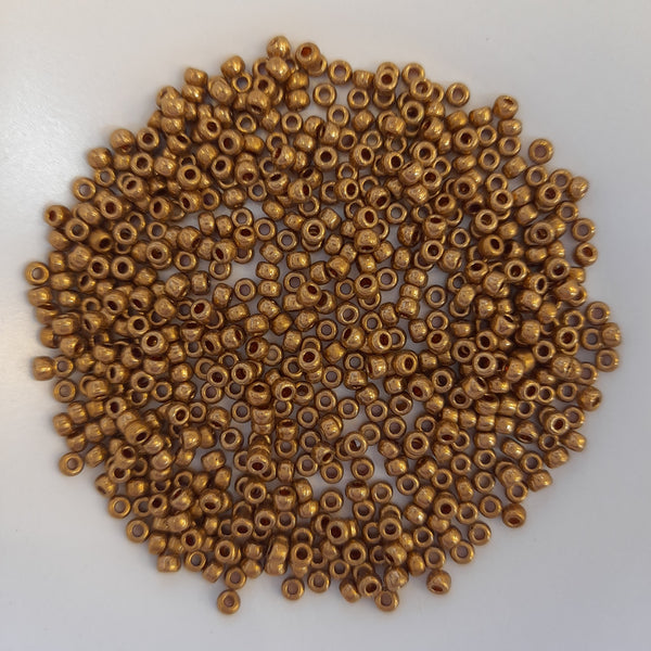 Miyuki Seed Beads Size 8 Metallic Light Bronze 7.5gm Bag