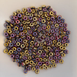 Miyuki Seed Beads Size 6 Black California Violet 7.5gm Bag