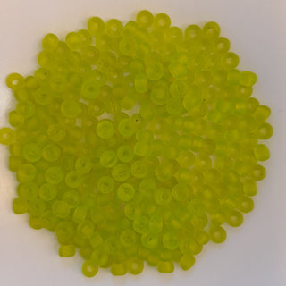 Miyuki Seed Beads Size 6 Matte Transparent Chartreuse 7.5gm Bag