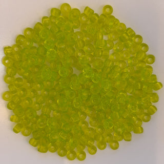 Miyuki Seed Beads Size 6 Transparent Pale Lime Green 7.5gm Bag