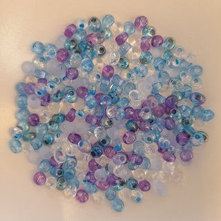 Miyuki Magatama Beads 4mm Caribbean Blue Mix 7.5gm Bag