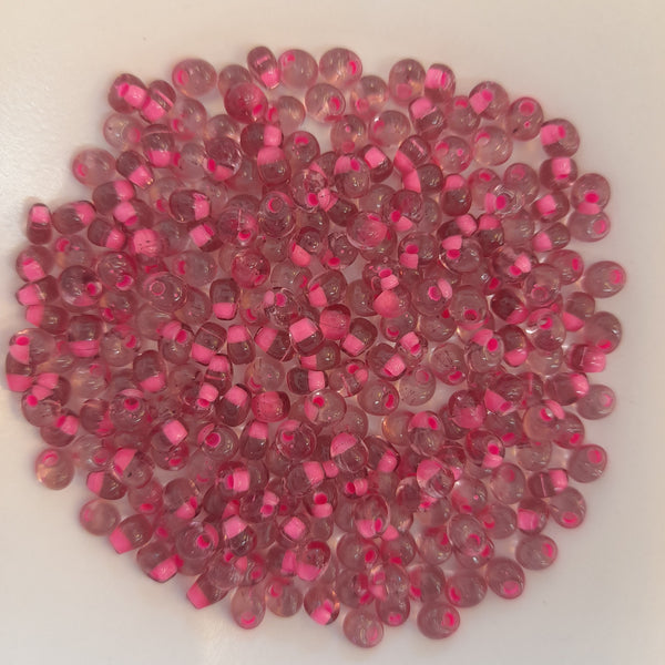 Miyuki Magatama Beads 4mm Pink Lined Smokey Amethyst 7.5gm Bag