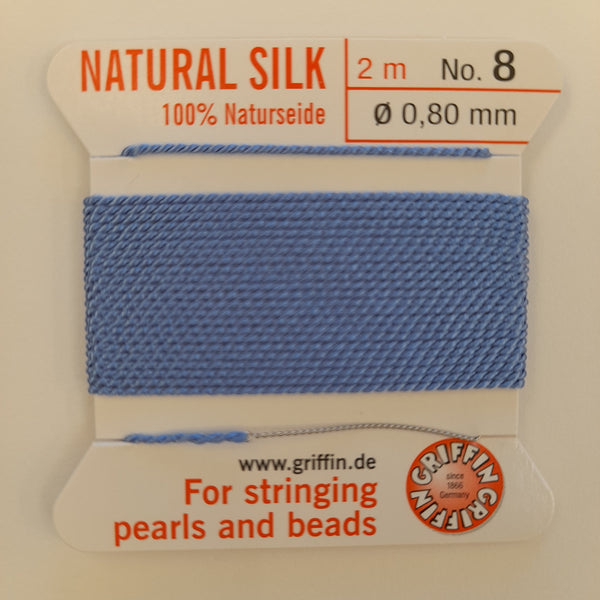 Griffin Silk Cord 2m Size 8 (0.8mm) Blue