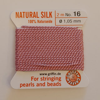 Griffin Silk Cord 2m Size 16 (1.05mm) Dark Pink
