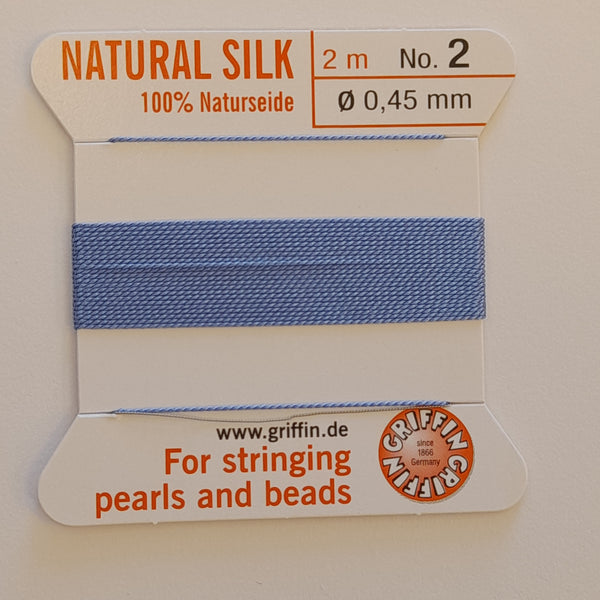 Griffin Silk Cord 2m Size 2 (0.45mm) Blue