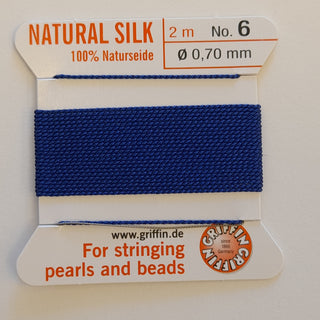 Griffin Silk Cord 2m Size 6 (0.7mm) Dark Blue