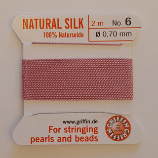 Griffin Silk Cord 2m Size 6 (0.7mm) Dark Pink