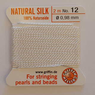 Griffin Silk Cord Size 12 (0.98mm) White