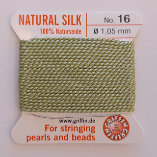 Griffin Silk Cord Size 16 (1.05mm) Jade Green